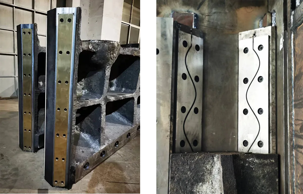 V-shaped guide rail structure