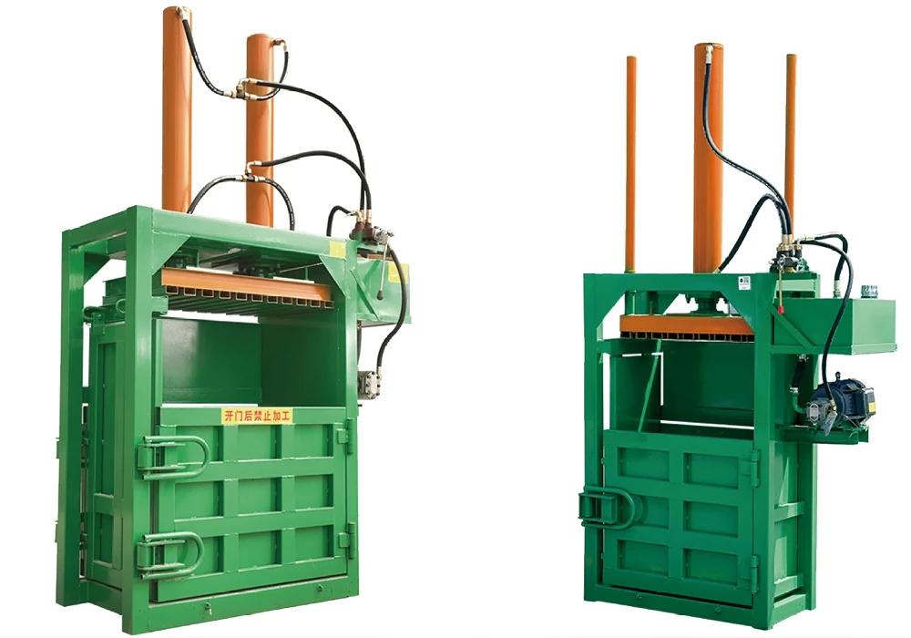 Vertical hydraulic baler