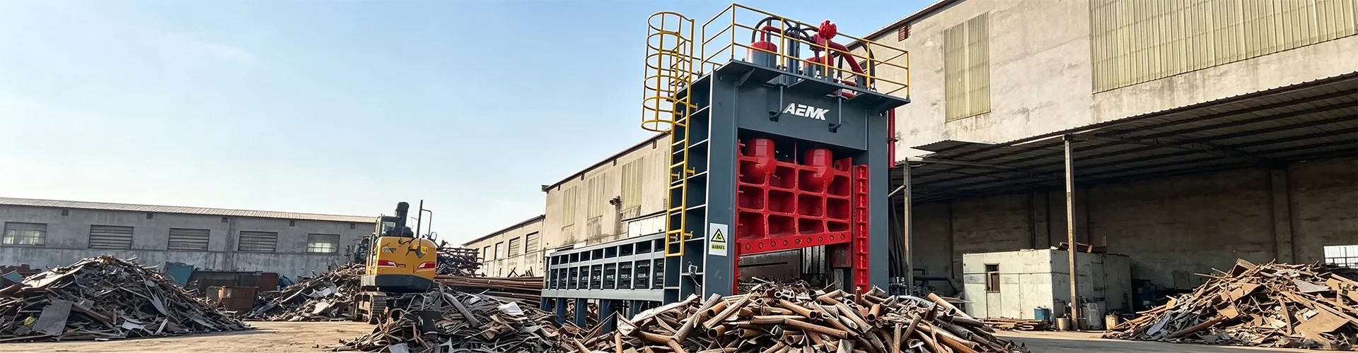 Scrap metal gantry shear