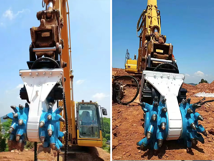 rock mining hydraulic drum cutter for excavator