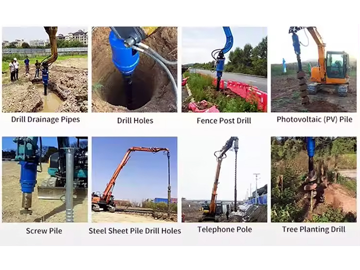 Earth auger drill power machine