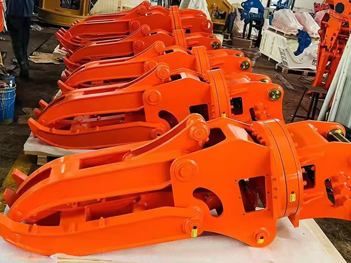 Construction Machine Excavator Hydraulic Steel Single Cylinder Grapple For Sale