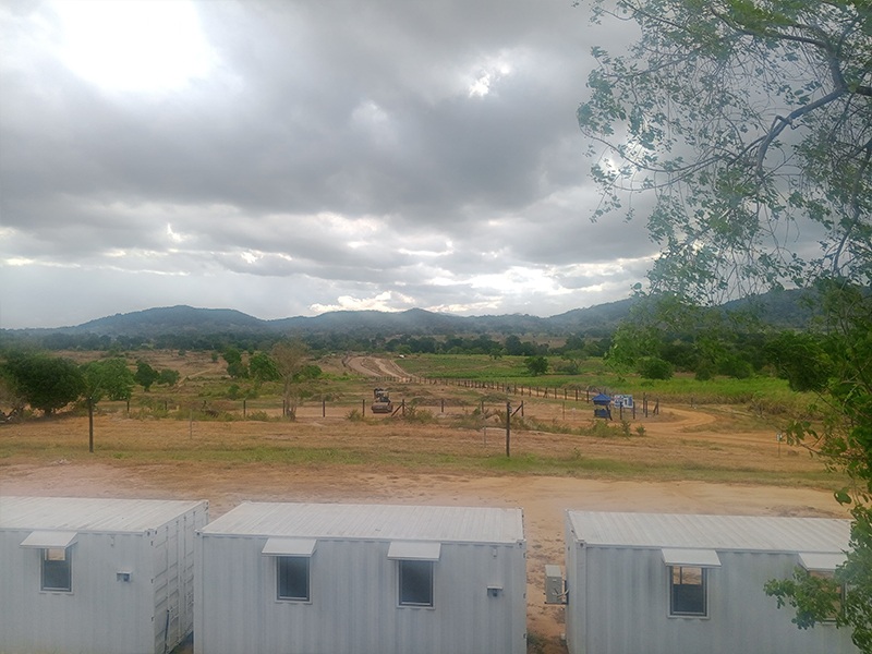 Overseas stockpiled pipe piles