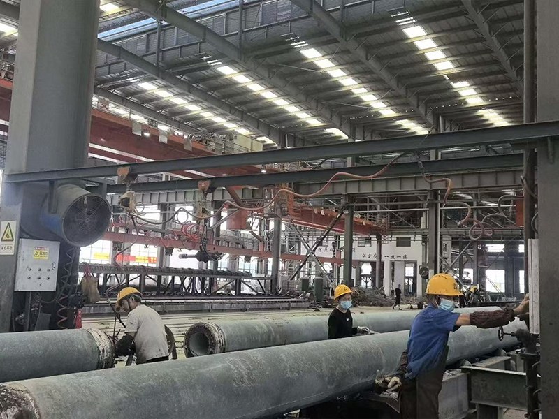 Overseas stockpiled pipe piles